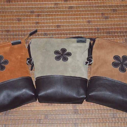 bolso, cremallera, piel, señora, artesania, hecho a mano