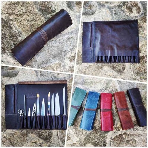 funda para cuchillos, manta profesional para cocineros, cuchillos, cocina