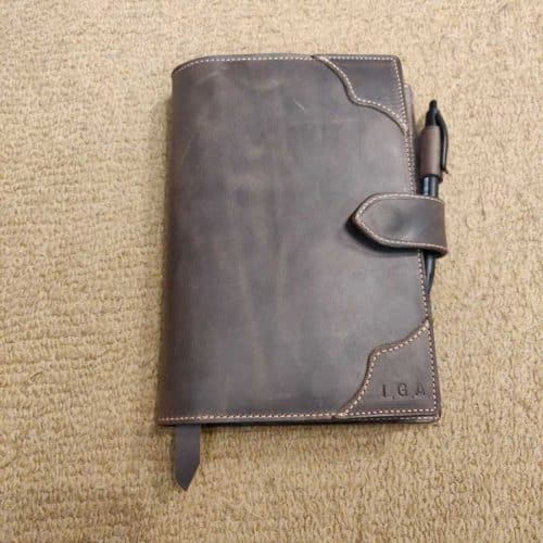 funda de cuero para cuaderno